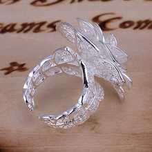 Free shipping 925 sterling silver jewelry ring fine nice flower ring top quality wholesale and retail