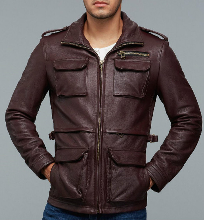Popular Leather Military Jacket MenBuy Cheap Leather Military Jacket