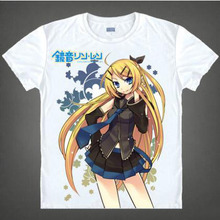 Top Fashion T-shirt Women And Men New 2016 Short O-neck T Shirt Japanese Anime Hatsune Miku Sports Cotton T-shirts S M L Xl Xxl