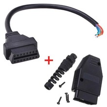 Universal OBD2 (M+F) Male + 16 Pin Female Open Extension Connector Cable Assembly OBD 2 OBD II Diagnose Adaptor J1962 Free Ship