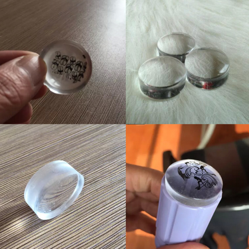 2016 Clear Jelly Stamper Head Transparent Clear Jelly Stamper Refills Silicone Sransparent Head Of Nail Stamper