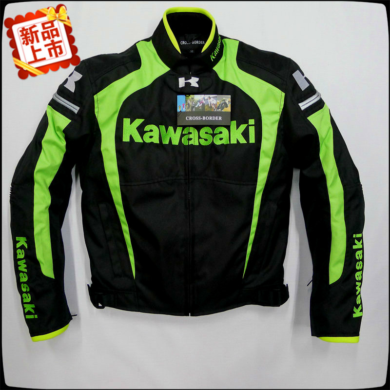 Lintas - perbatasan jaket  kawasaki moto balap sesuai jaket  kapas keberanian   pelindung 2 warna