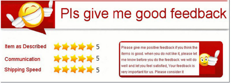 5 stars feedback