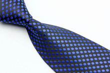 NT0060 Blue Black Dot Smooth Multicolor Jacquard Woven Classic Type Silk Polyester Man s Business Wedding
