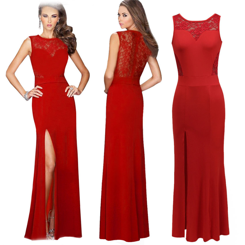 FLY-Fashion-Mall-2015-hot-sale-ladies-long-dress-slit-evening-dress-O ...