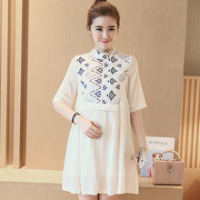 2016 new summer maternity dresses embroidery women’s dresses pregnancy dresses maternity clothing summer clothing 16576