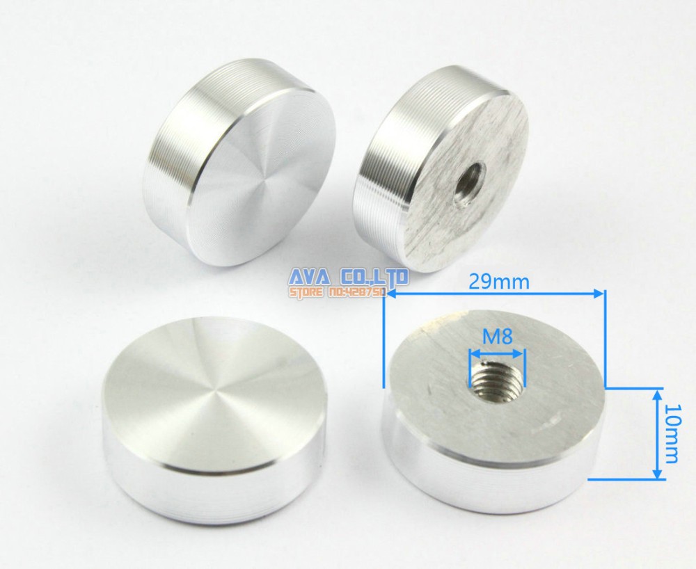 12 Pieces 29*10*M8 Aluminum Disc Glass Table Top Adapter Attaching