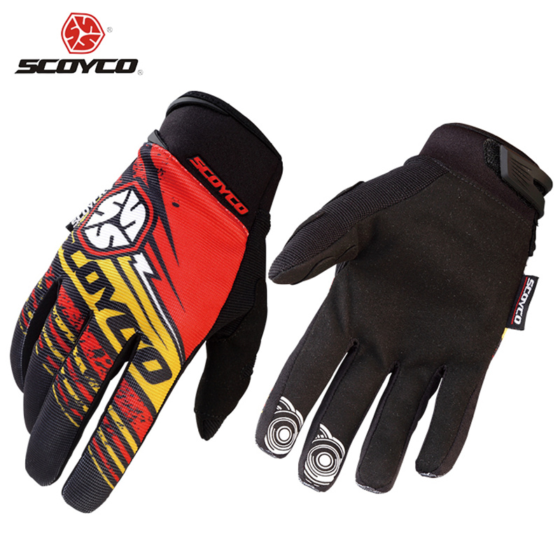 SCOYCO Motocross Off-Road Racing Gloves Motorcycle Motorbike ATV MX Dirt Bike Riding Gloves Fashion Anti-slip Full Finger Guante