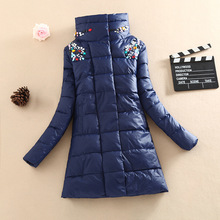 2016 Winter Latest Fashion Ladies Coat Solid color Loose Big yards Leisure Keep Warm Women Medium-long Cotton Down Jacket G0185