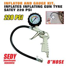 Air Pressure Gauge With Inflating Gun Fit For Auto