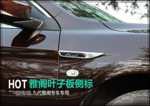 Free shipping! High quality ABS 2pcs Front fender side mark adornment car body side mark with logo for Honda Accord 2014