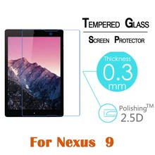 Ultra-thin Premium tempered glass 2.5D 0.3mm For Google Nexus 9 8.9″ tablet pc Anti-shatter LCD Screen Protector Film