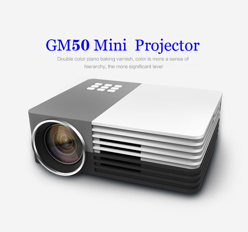 New GM50 Mini Led Projector HDMI Home BLH Projector For Video Games TV Movie Support HDMI VGA AV Portable beamer Wholesale