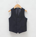 hight quality British gentleman boys suit vest three colors black navy white
