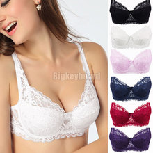 2014 Fashion Hot Sexy Underwired Full Coverage Minimizer non padded Lace Sheer Bra Size 34 36 38 40 Free Shipping
