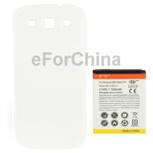 5300mAh Replacement Mobile Phone Battery Cover Back Door for Samsung Galaxy SIII i9300 White 