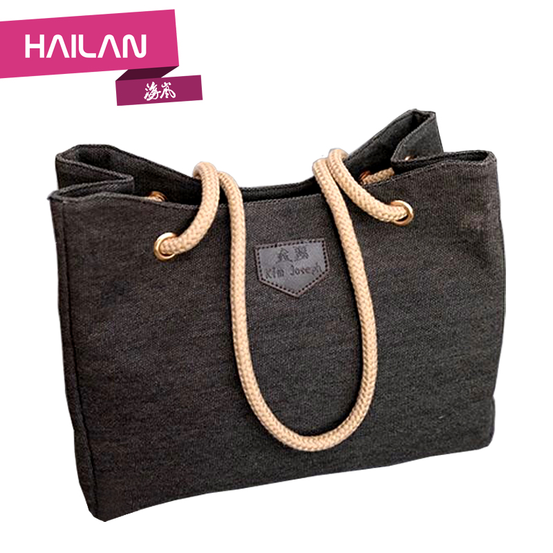 2016 New Women Large Capacity Handbags Fashion Simple Casual Canvas Package Ladies Shoulder Bag Lady Big