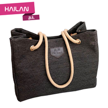 2016 New Women Large Capacity Handbags Fashion Simple Casual Canvas Package Ladies Shoulder Bag Lady Big