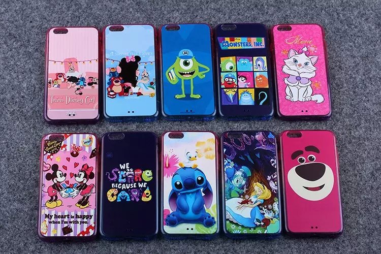 Gradient Beautiful Mickey Minnie Stitch Cat Soft Cases For iPhone5 iPhone 5s Cell Phone Cases Colorful Back Cover Shell