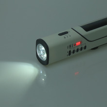 Solar Hand Crank Desk top Lamp Radio Squealing Siren Beacon Flashlight Mobile Phone Charger w USB
