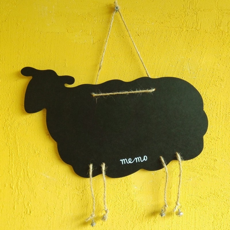Lovely Sheep Wooden Mini font b Blackboard b font Hang Type Home Message Board Home Decoration