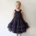 Summer new children s clothing sweet pink dark blue white girl kids fringed sleeveless dress lace