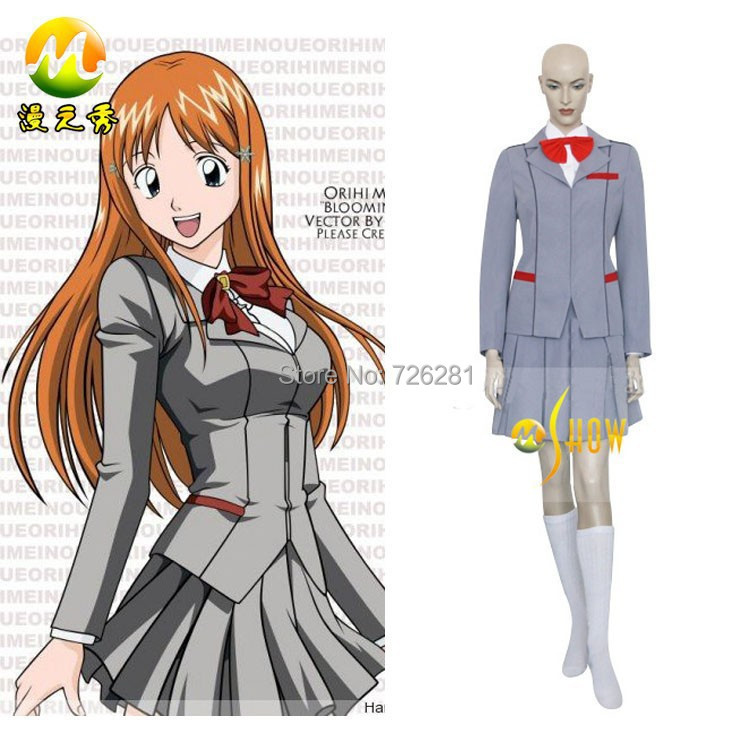 Bleach-Dress-up-Rukia Free-Ship-Bleach-Kuchiki-Rukia-Girls-School-Uniform-Anime-Cosplay ...
