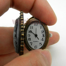 Bronze White Lady Beauty Quartz Pocket Watch Necklace Pendant Girl Women P62