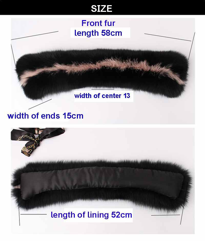 fox fur collar laces size