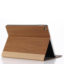 2014 New Wood grain Leather tablet Case for iPad 6 Protective Case For Apple iPad6 ipad
