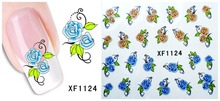 60Sheets XF1121 XF1180 Nail Art Water Tranfer Sticker Nails Beauty Wraps Foil Polish Decals Temporary Tattoos