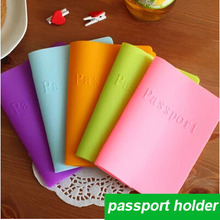passport cover ,candy-colored silicone cover for passport,dustproof waterproof color passport holder