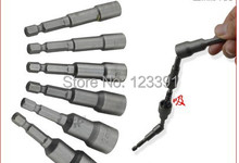 Envío gratis 5 unids/set H9mm * 65 mm 40 Crv por hexágono, magnética mangas eléctrica sockets 65 mm longitud 1/4 » mango hexagonal