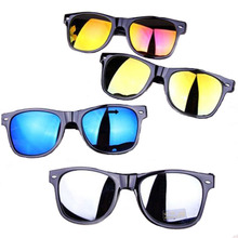 New fashion 2015 reflective glasses round Black Frame Boy Girls sun glasses Kids sunglasses 5 colors Free shipping D