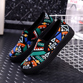 Women flat shoes platform shoes cheap loafers fashion 2017 graffiti women casual shoe round toe plastic