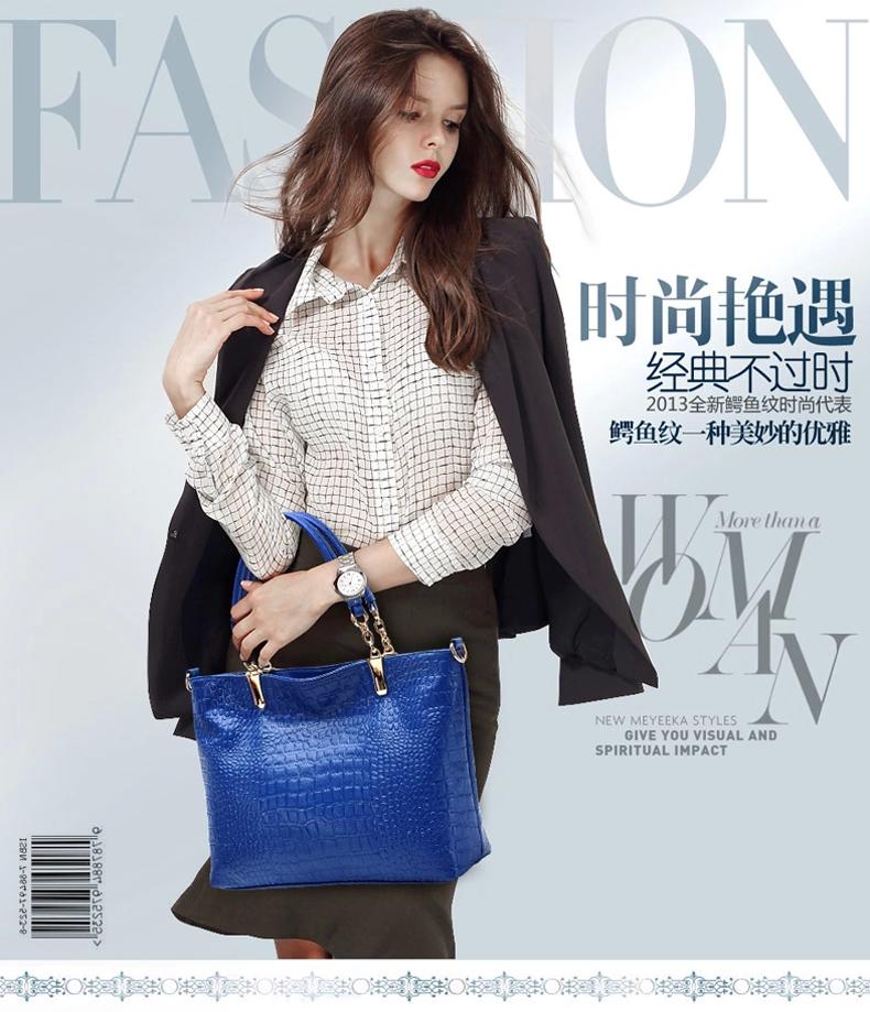 2015 Fashion Brand GENUINE LEATHER Handbag Women Vintage Tote Cow