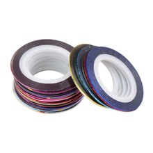 30 Colors Rolls Striping Tape Line Nail Art Sticker Tools Beauty Decorations for on Nail Stickers