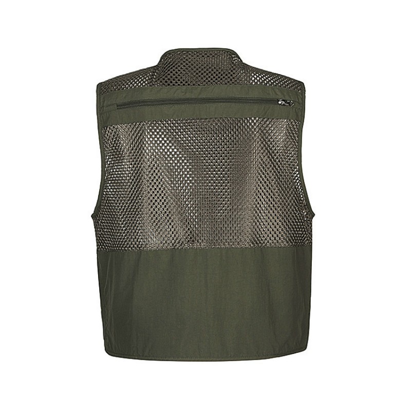 Description Picture 4 of itemOutdoor Fishing Vests Quick Dry Breathable Multi Pocket Mesh Jackets Photography Hiking Vest Army green fish Vest