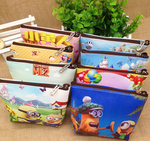 Leather Women Wallets PU Coin Purses Holder Despicable Me Minions Coins Pouch Small Bags For Kids Wallet Handbags Ladies Makeup