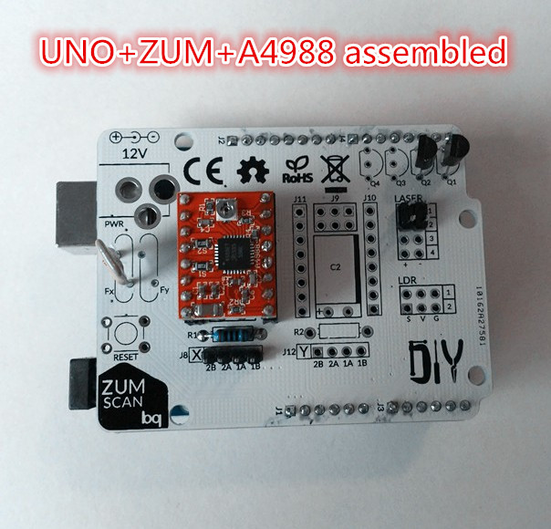 Ciclop 3d printer scanner boards kit Arduino uno controller ZUM Scan Expansion board 3d scanner DIY