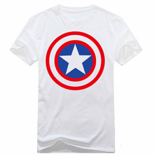 New Hot Avengers Mens Shield T-Shirt Captain America T Shirts Men Cotton Top Tees Sport Fitness O Neck Tops Casual Camiseta Male