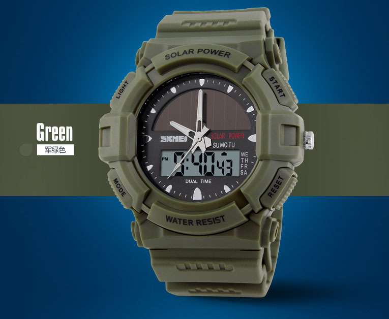SKMEI Brand Solar energy 2 time zone Watch Waterproof 50 m Men Sports Watches Digital Multifunctional Military Wristwatches SKMEI Brand Solar energy 2 time zone Watch Waterproof 50 m Men Sports Watches Digital Multifunctional Military Wristwatches