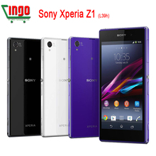 Refurbished Unlocked 4G Cellphone original Sony Xperia Z1 L39h Camera 20.7MP Android OS ROM 16G 5.0”Touch screen Free shipping