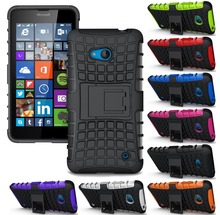Для Microsoft Lumia 435 532 535 550 чехол тяжелых броня подставка гибридный жесткий чехол тпу композитный противоударный