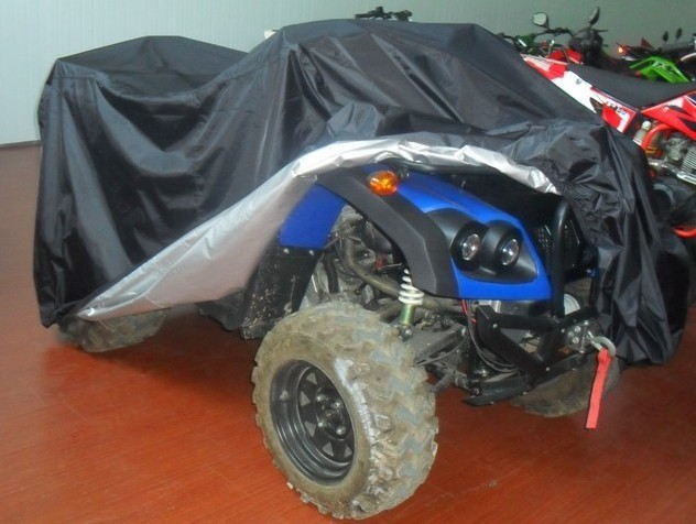 190T Rain Snow Water Dust Proof Motorcycle Waterproof Cover For Quad Bikes ATVs 210x120x115cm XL
