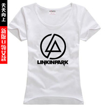 new 2015 free shipping cotton sitcoms rock band Linkin Park woman women female sports cotton short-sleeve T-shirt