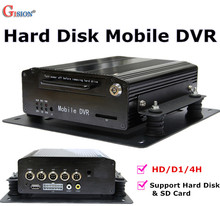Free DHL GS-8404 Car DVR,4CH, H.264+D1 Hard Disk Mobile DVRS,IO,G-sensor, ,Play Back MDVR,Car black box