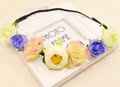 Exquisite rose flower Bride Bohemian Flower Headband Festival Wedding Floral Garland Hair Band Headwear Hair Accessories