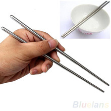 2 Types Chinese Style Thread Stylish Non-slip Design Stainless Steel Chop Sticks Chopsticks Environment Hollow