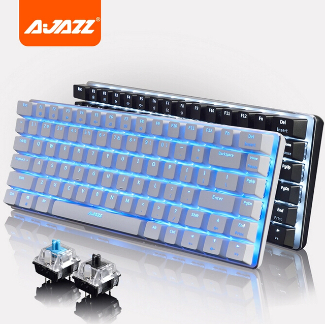 Ajazz AK33 Подсветка Случай Сплава 75% 82 Ключи Зорро MX Синий/Черный USB N Key Rollover Mechaincal Игровой Клавиатуры Gamer Dota